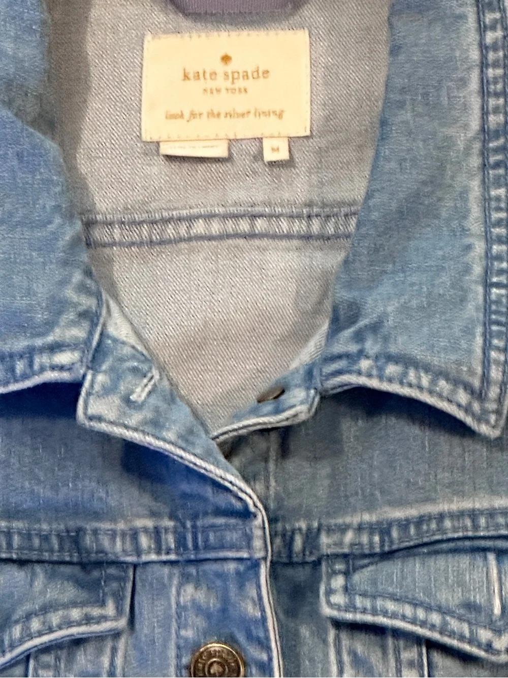 Broome Street Dip Dye Denim Jacket Medium Kate Spade